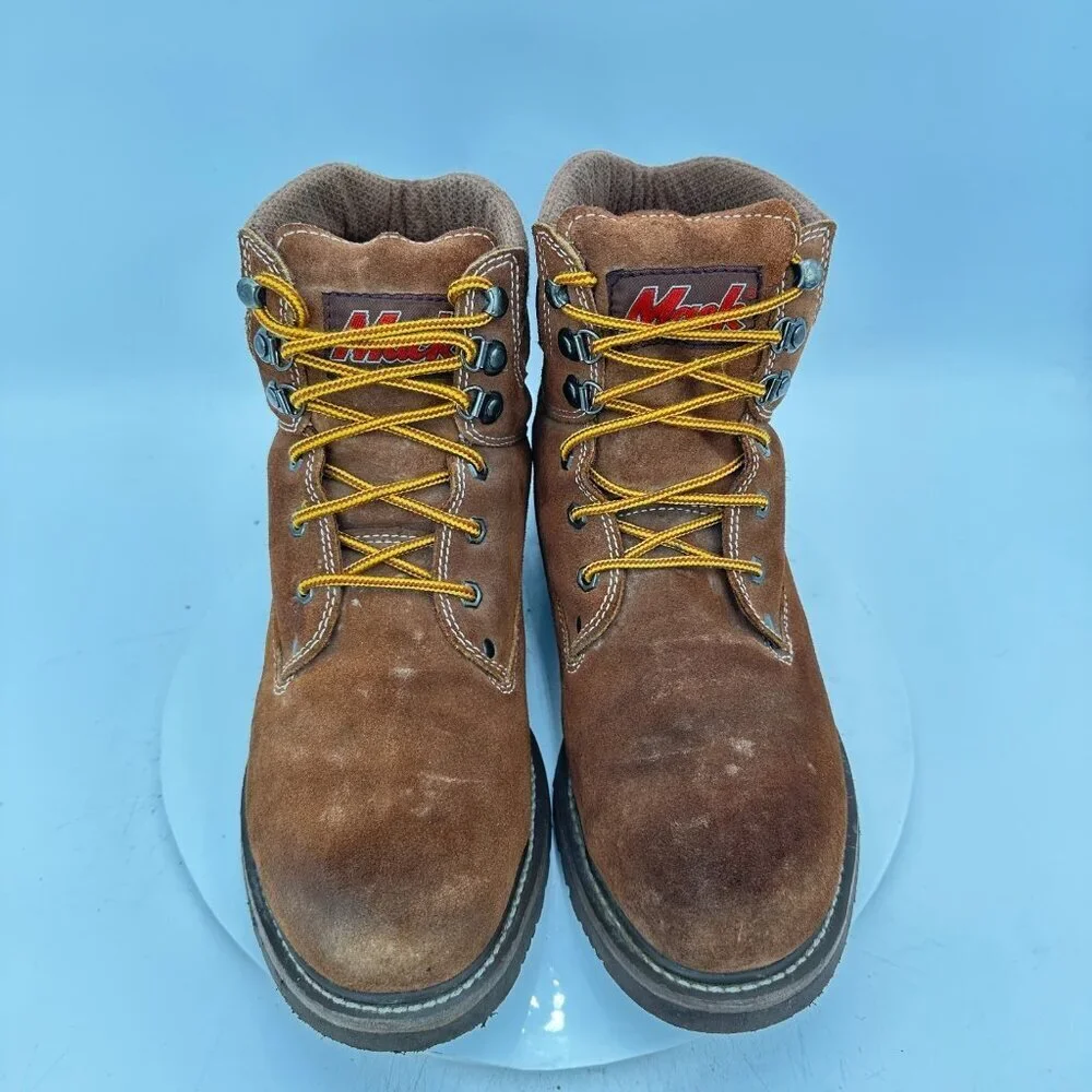Mack Men Size 11 Brown Suede Leather Steel Toe Oil Resistant Work Boot